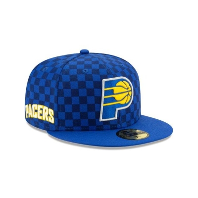 Blue Indiana Pacers Hat - New Era NBA 2019 NBA Authentics City Series Alt 59FIFTY Fitted Caps USA1795243